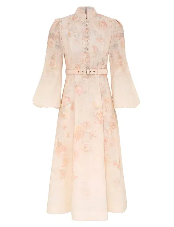 Zimmermann Crush Buttoned Midi Dress Size AU 14 - Image 2