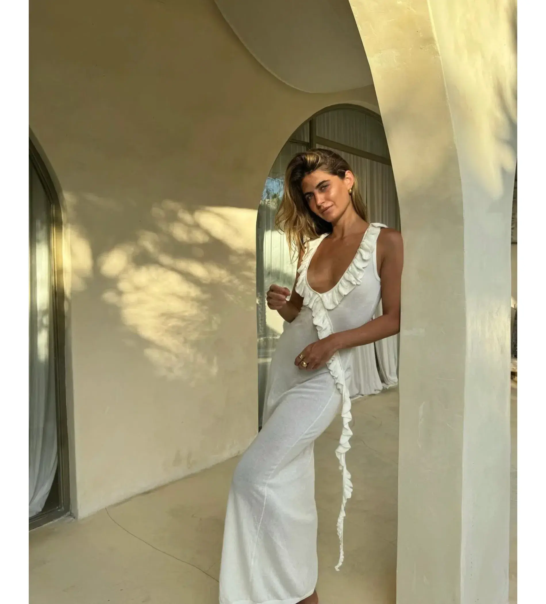 Asta Resort Antonella Maxi Dress Blanca Size AU 8 - Image 2