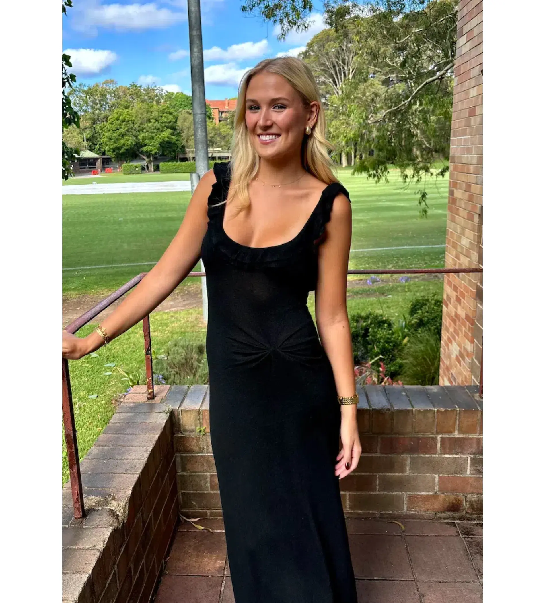 Asta Resort Elise Maxi Dress in Black Size 8 - Image 3