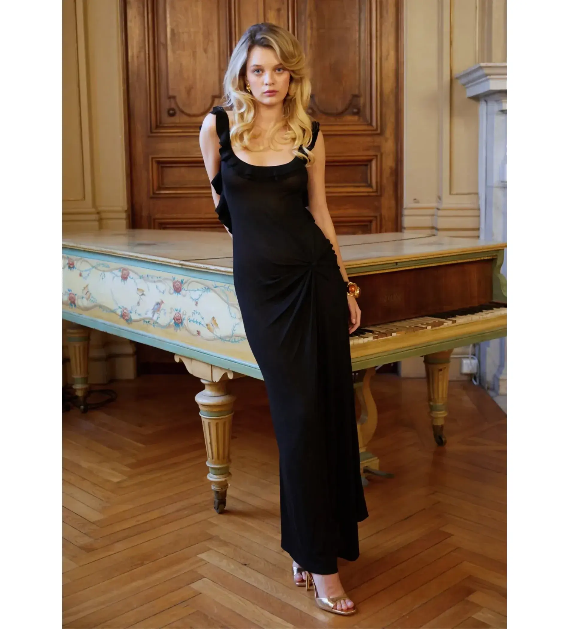 Asta Resort Elise Maxi Dress in Black Size 8 - Image 1