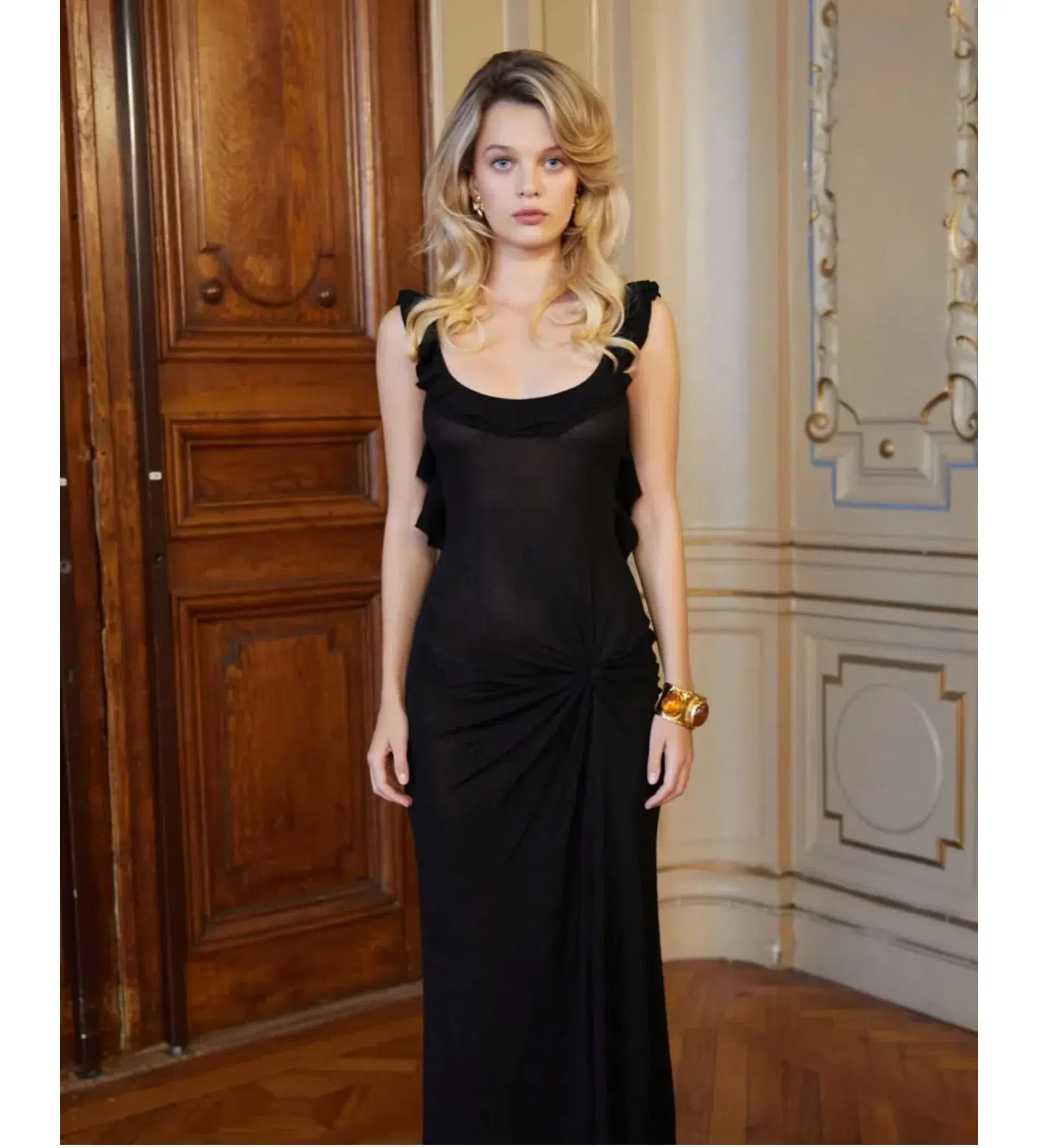 Asta Resort Elise Maxi Dress in Black Size 8 - Image 2