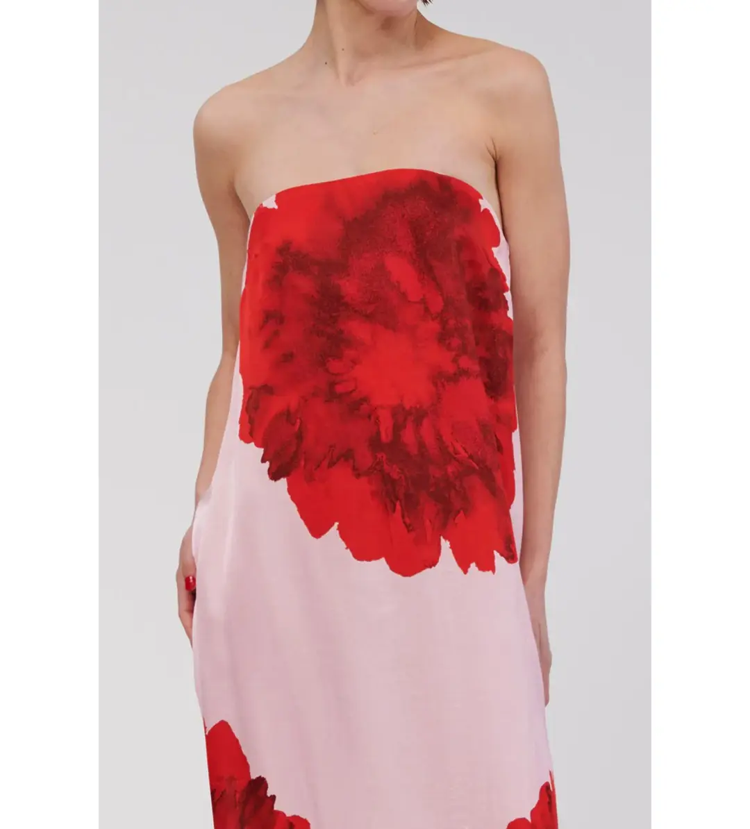 Suboo Emilia Bustier Maxi Dress Pink Floral Size M AU 10 for rent on The Volte - main image