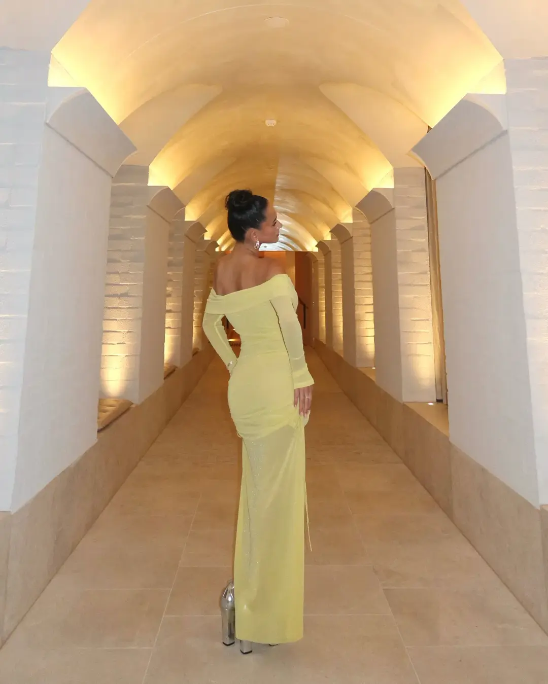 Benni Blaire Midi Dress in Lemon Size AU 10 for rent on The Volte - main image