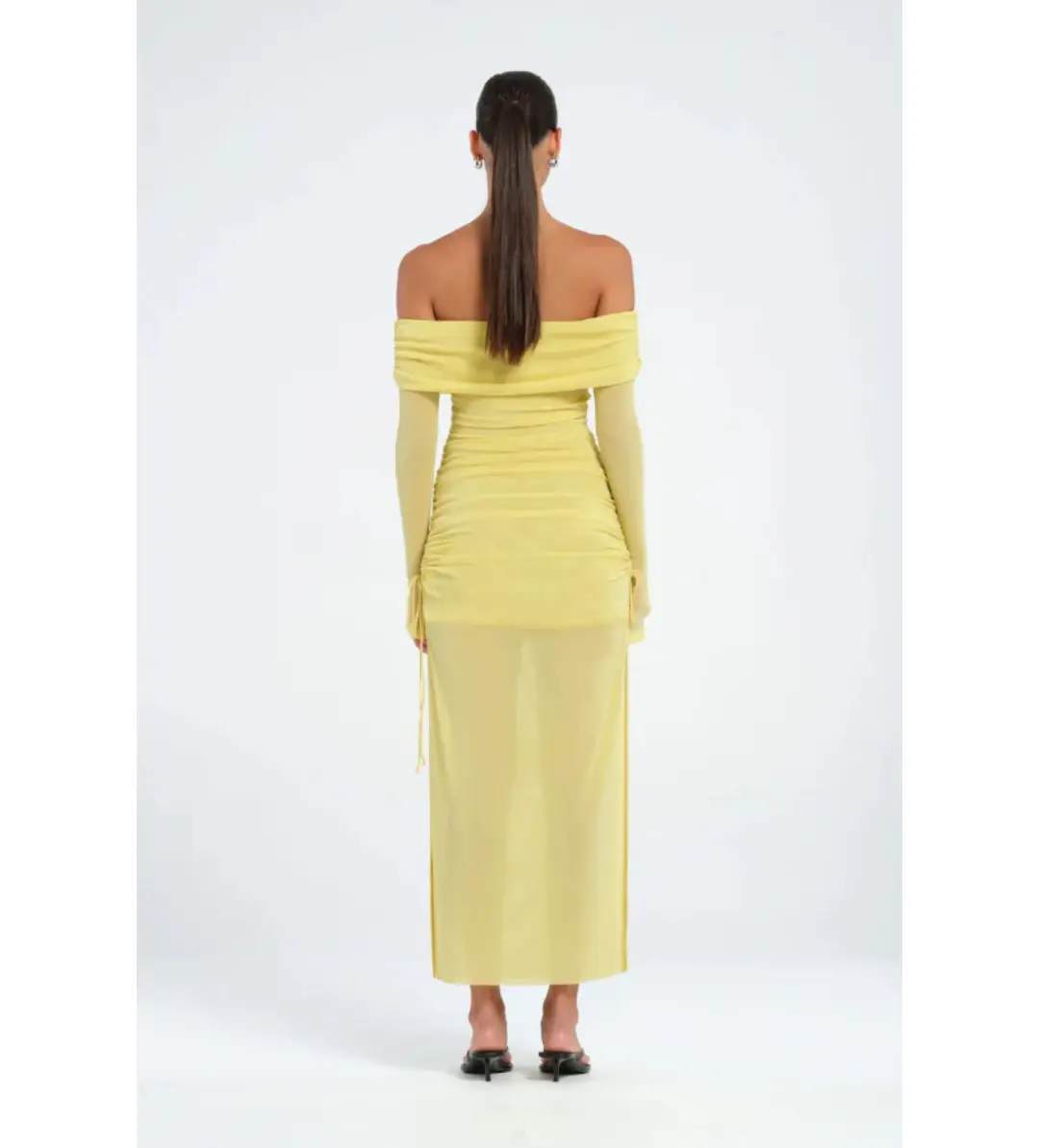 Benni Blaire Midi Dress in Lemon Size AU 10 for rent on The Volte - main image