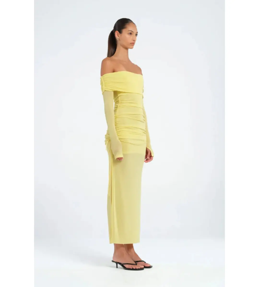 Benni Blaire Midi Dress in Lemon Size AU 10 for rent on The Volte - main image