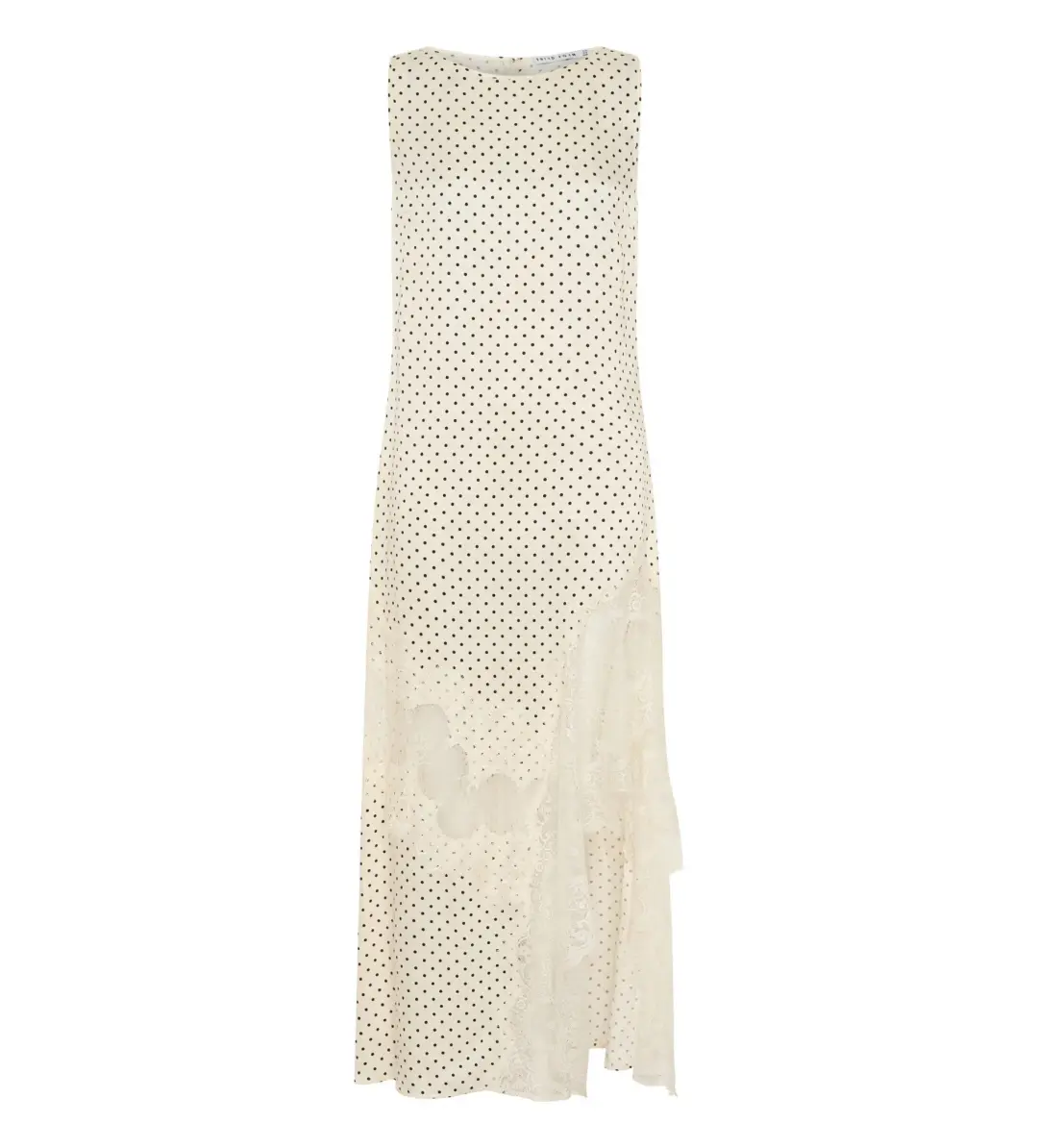 Third Form Visions Lace Frill Maxi Dress Cream Polka Dot Size AU 8 for rent on The Volte - main image