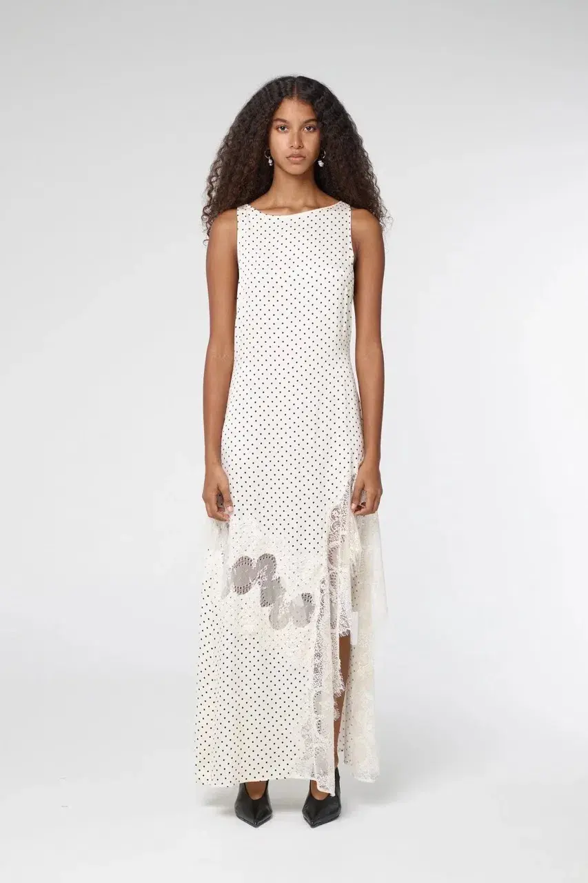 Third Form Visions Lace Frill Dress Cream Polka Dot Size AU 12  - Image 1