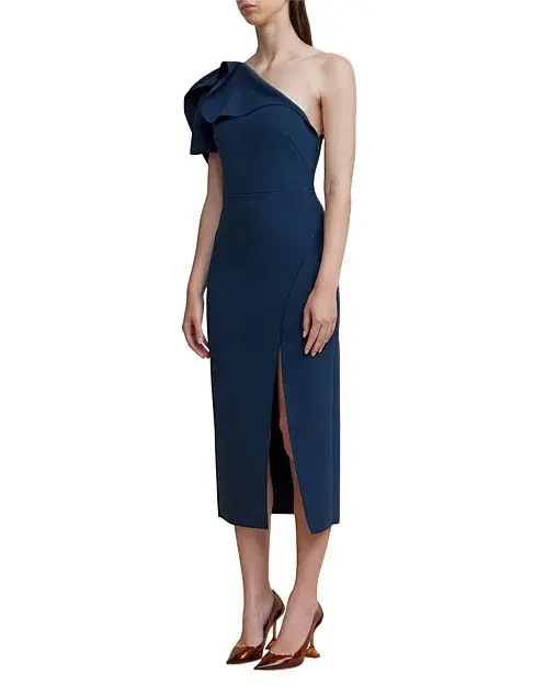Acler Rogeron Midi Dress Sea Blue Size 8 - Image 2
