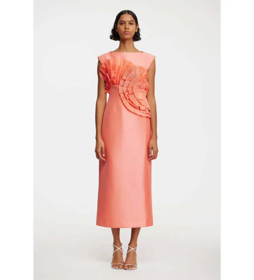 ACLER Glynde Midi Dress Hibiscus Pink Size 12 for rent on The Volte - main image