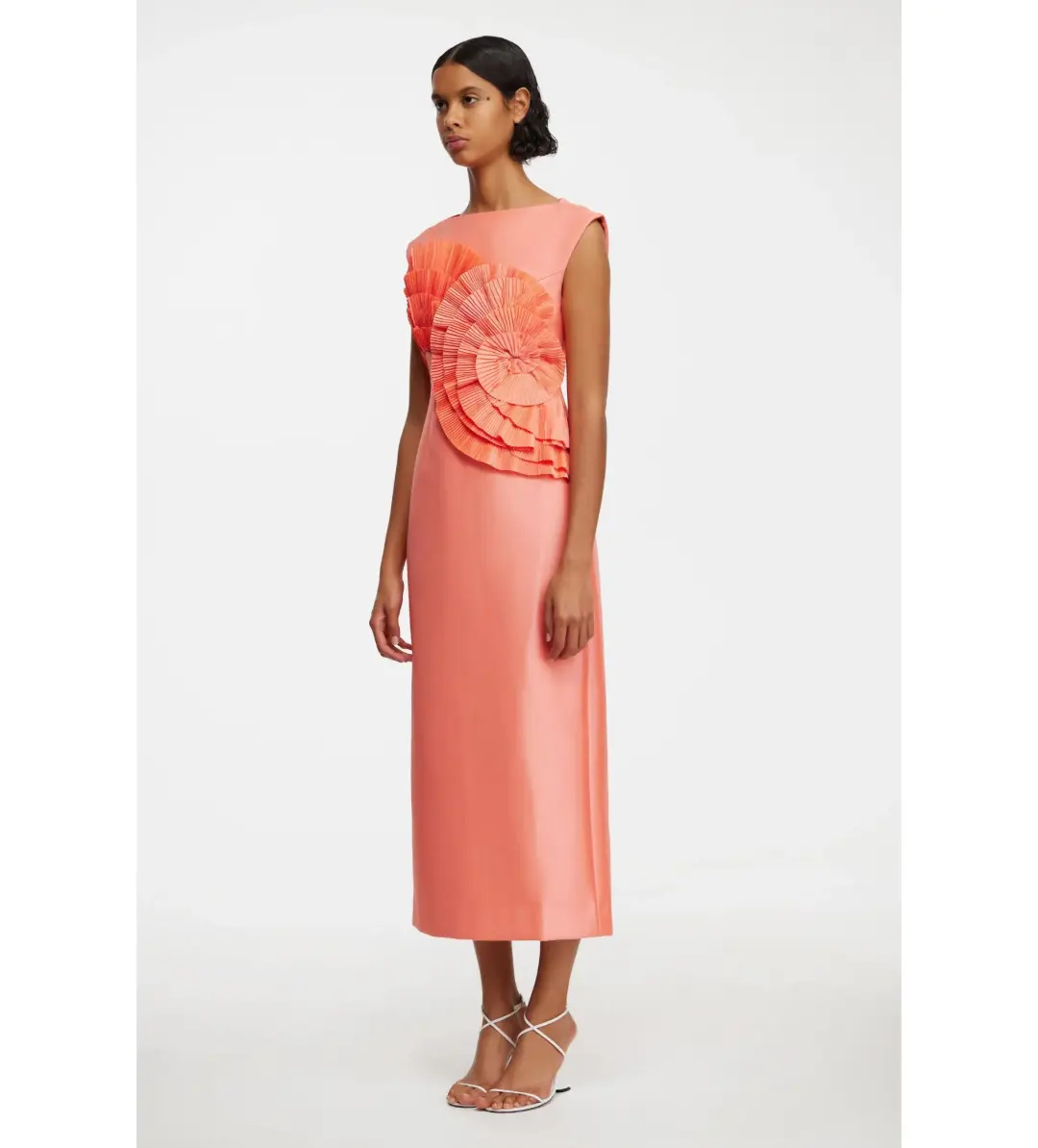 ACLER Glynde Midi Dress Hibiscus Pink Size 12 for rent on The Volte - main image