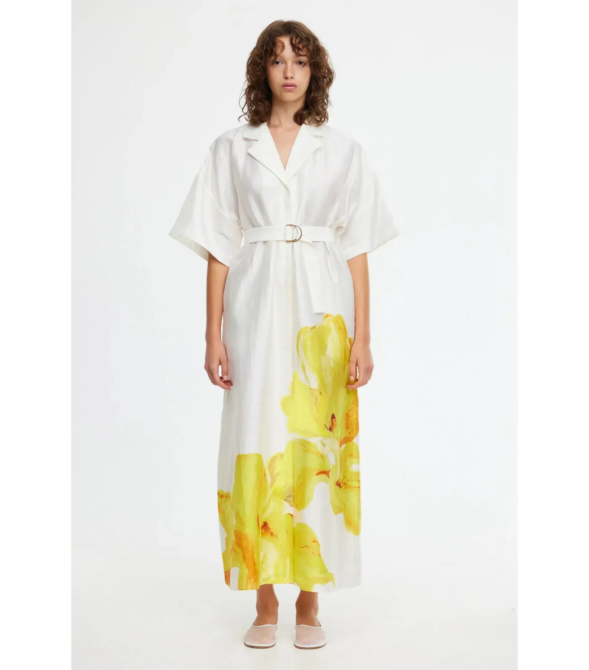 Acler Hawkesbury Midi Dress in Ivory Calla Lily Size AU 12 - Image 1