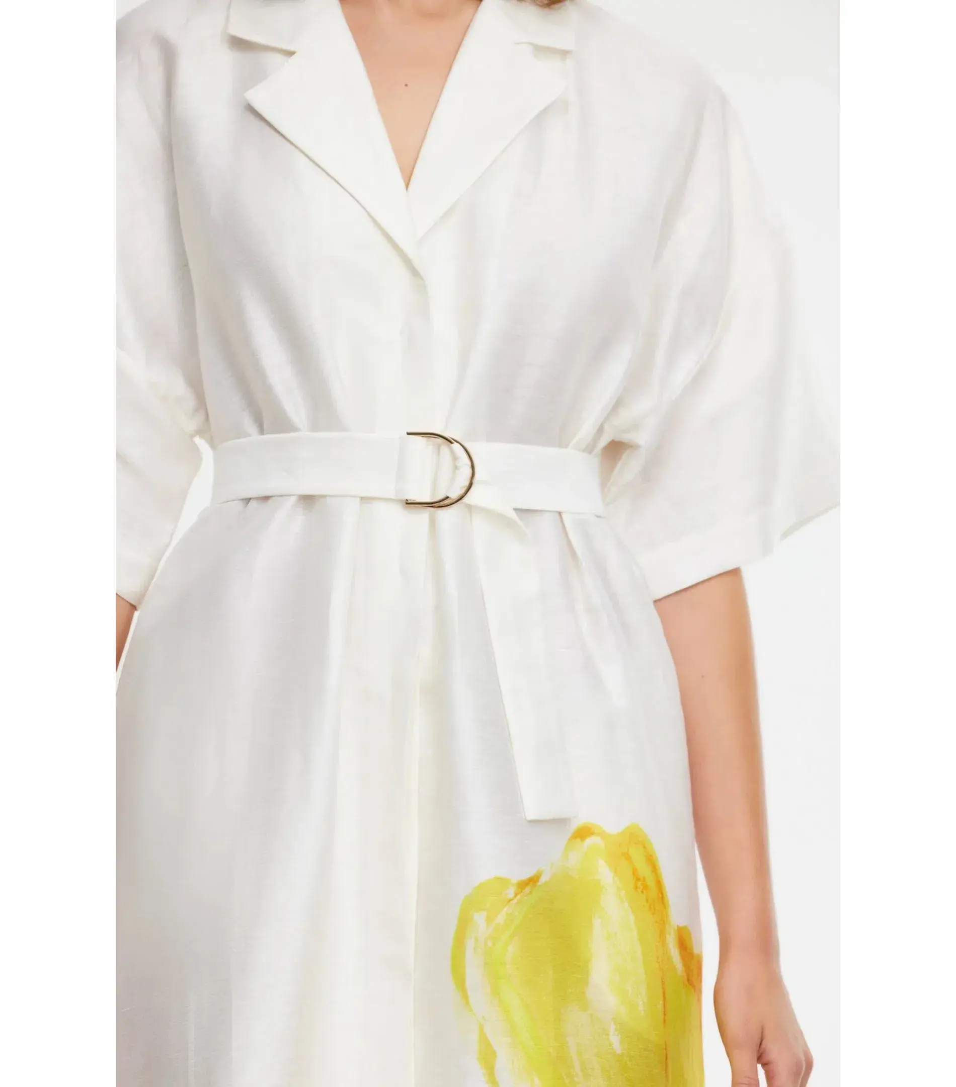 Acler Hawkesbury Midi Dress in Ivory Calla Lily Size AU 12 - Image 4