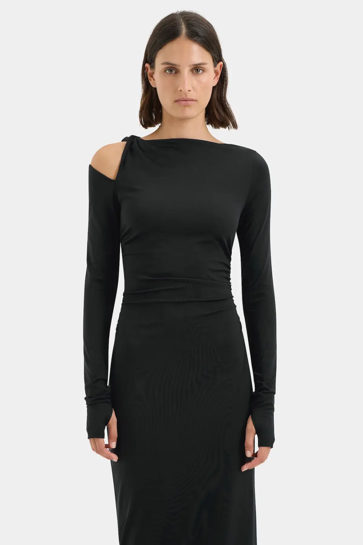 Sir the Label Elm Long Sleeve Midi Dress in Black Size 10 - Image 2