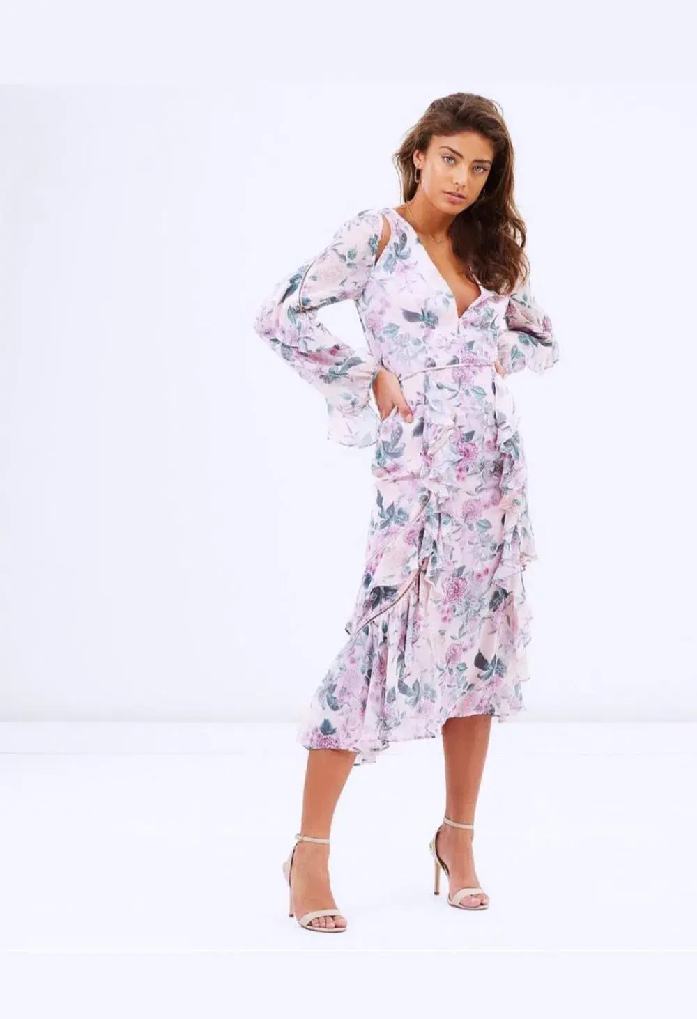 Talulah Pleasure Midi Dress Floral Size 8 for rent on The Volte - main image