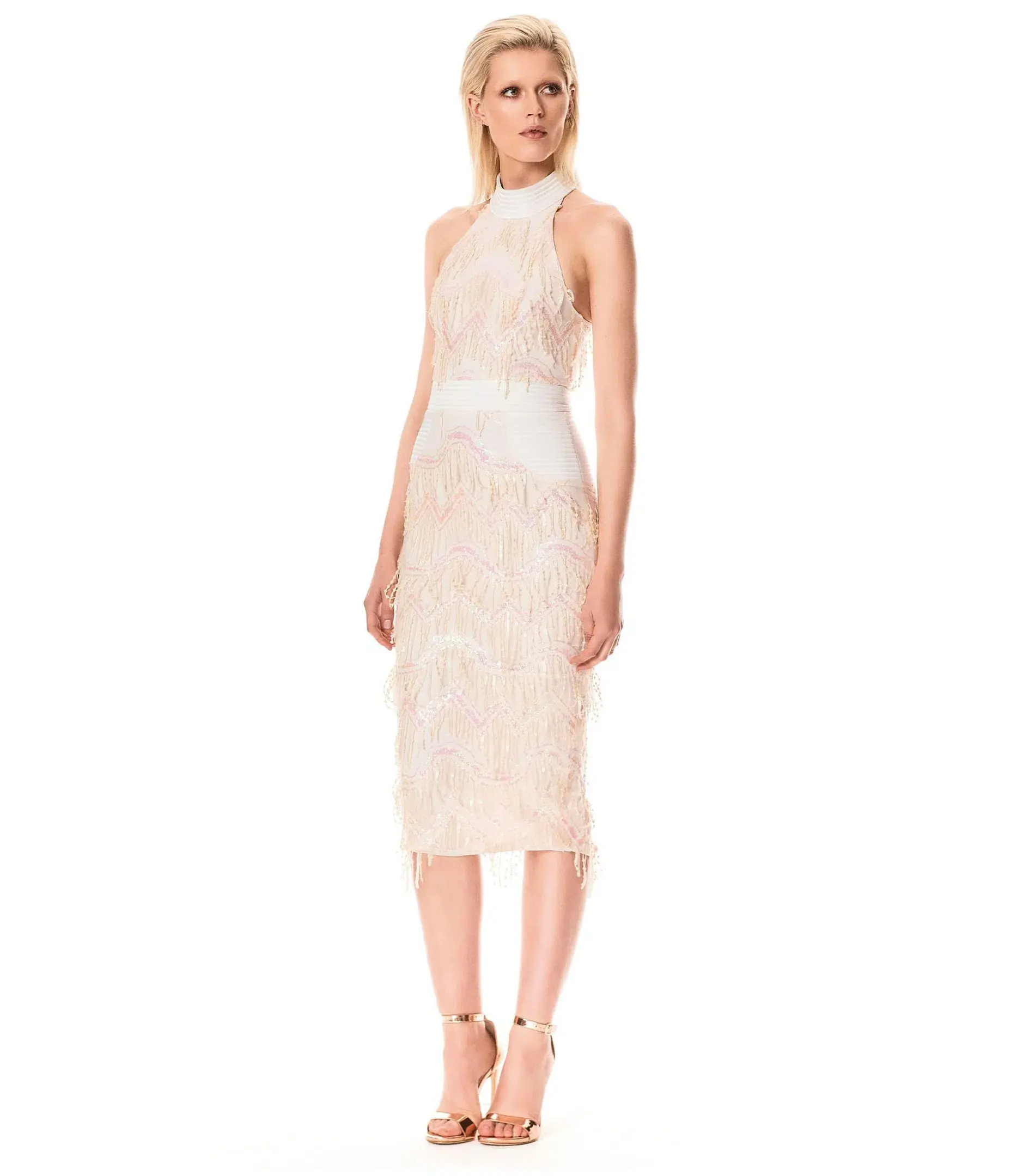 Zhivago Slow Motion Dress White Size 8 - Image 3