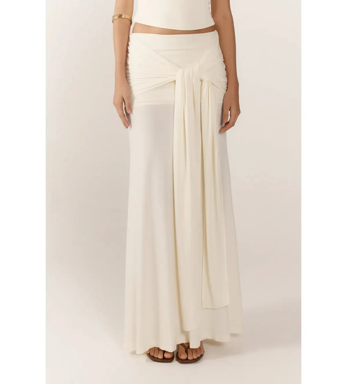Ance Gria Jude Top and Maxi Skirt Set Ivory Size S AU 8 - Image 4