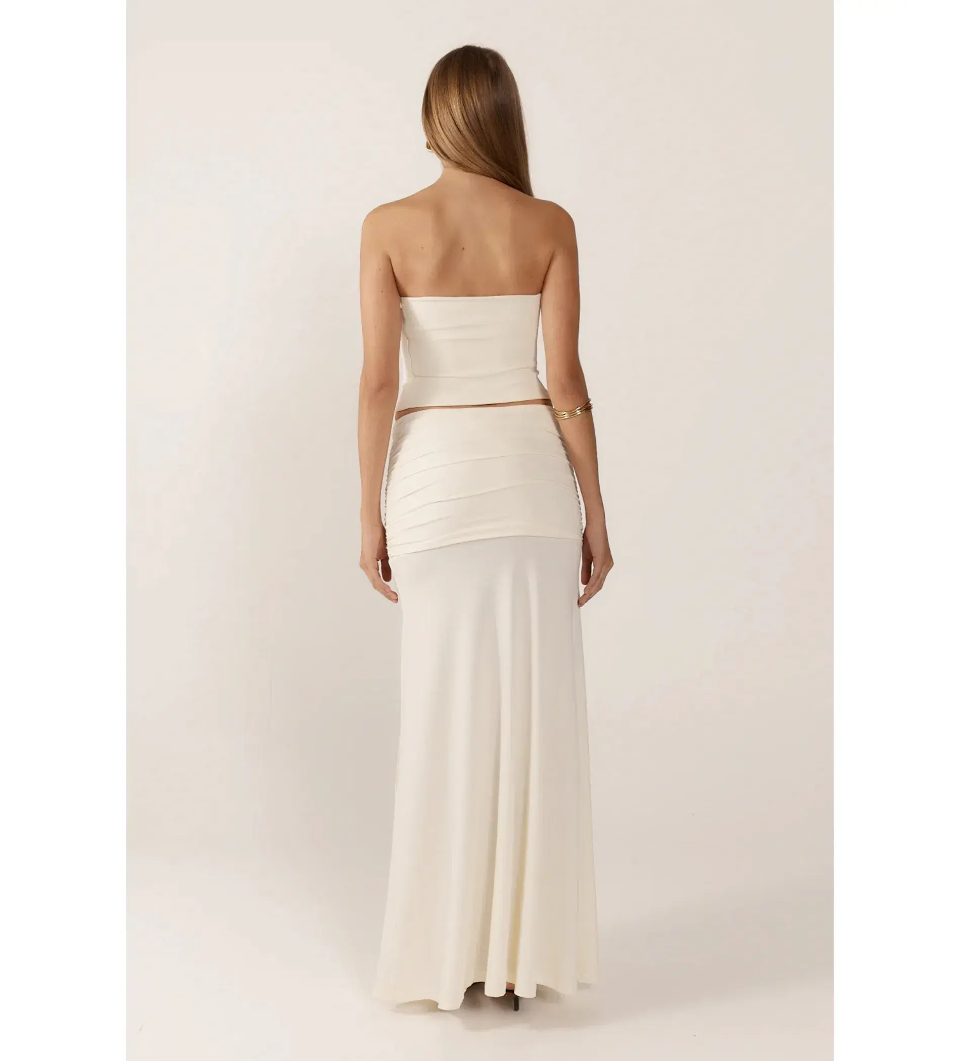 Ance Gria Jude Top and Maxi Skirt Set Ivory Size S AU 8 - Image 6