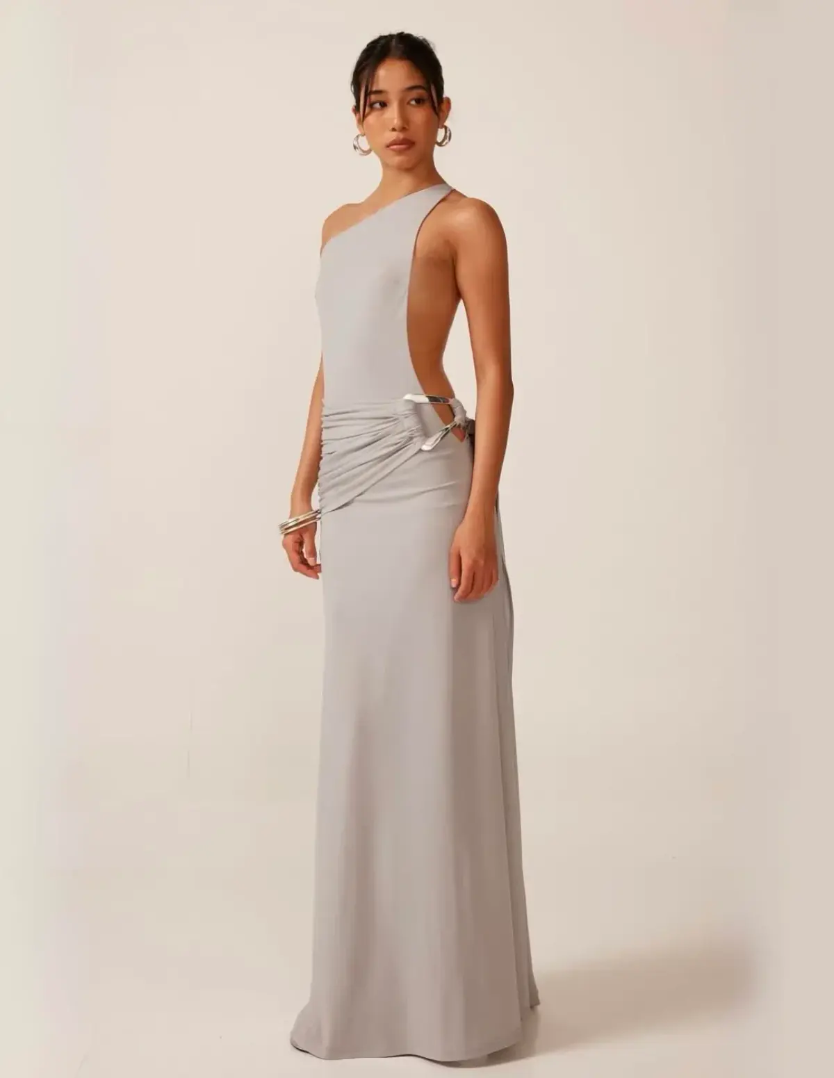 Ance Gria Gaia Gown Silver Grey Size 8 - Image 1
