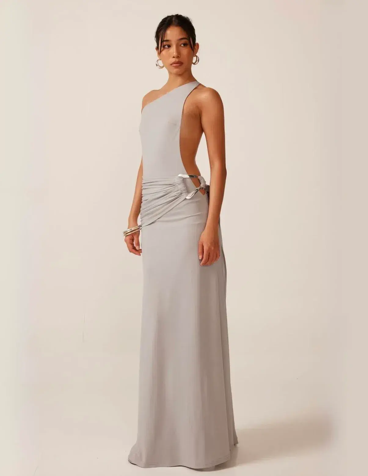 Ance Gria Gaia Gown Silver Grey Size 8 - Image 1