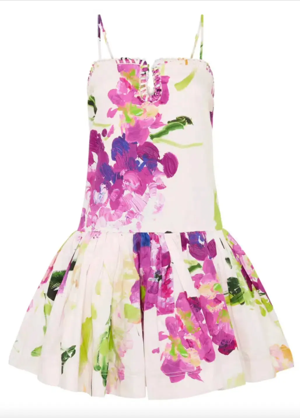Aje Willow Sweetheart Mini Dress Floral Wild Hydrangea Size 8 - Image 6