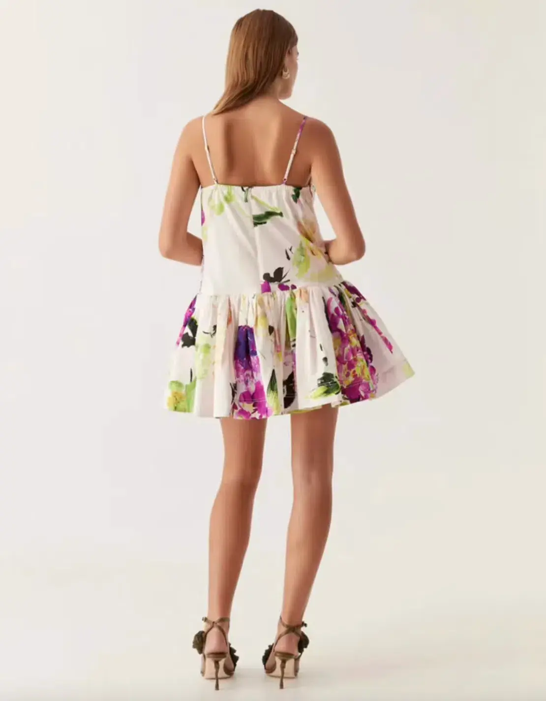 Aje Willow Sweetheart Mini Dress Floral Wild Hydrangea Size 8 - Image 4
