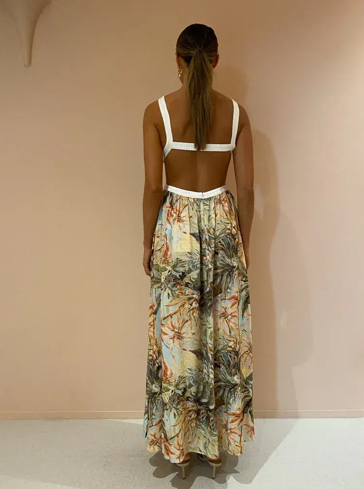 Significant Other Marino Dress in Painted Floral Size 8 - Image 5