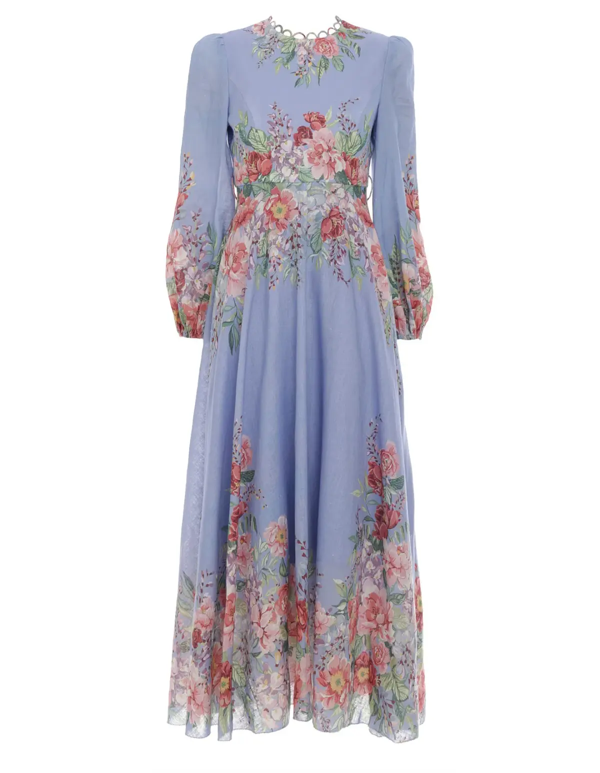 Zimmermann Bellitude Floral Maxi Dress in Cornflower Size 1 AU 10 - Image 3