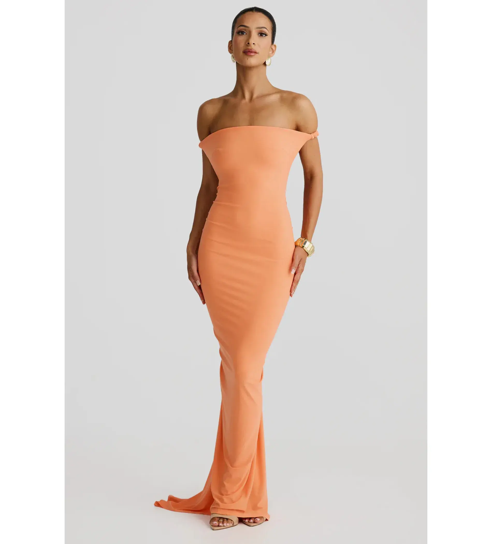 Melani The Label Maia Maxi Dress in Papaya Size S AU 8 - Image 1