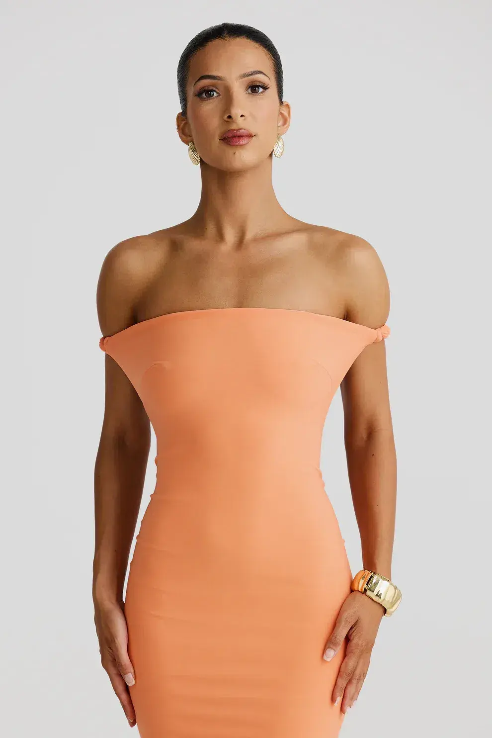 Melani The Label Maia Maxi Dress in Papaya Size S AU 8 - Image 4