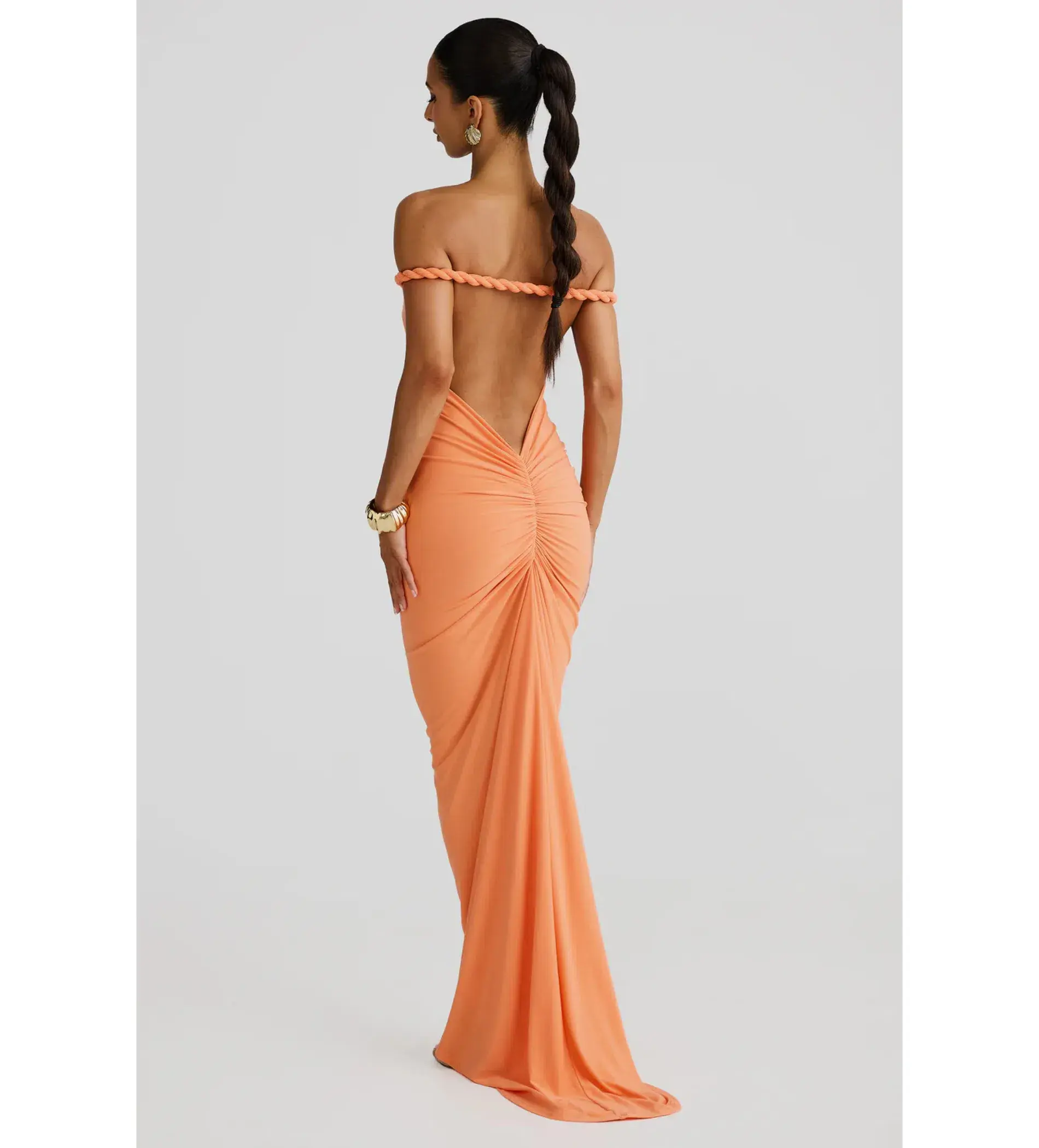 Melani The Label Maia Maxi Dress in Papaya Size S AU 8 - Image 2