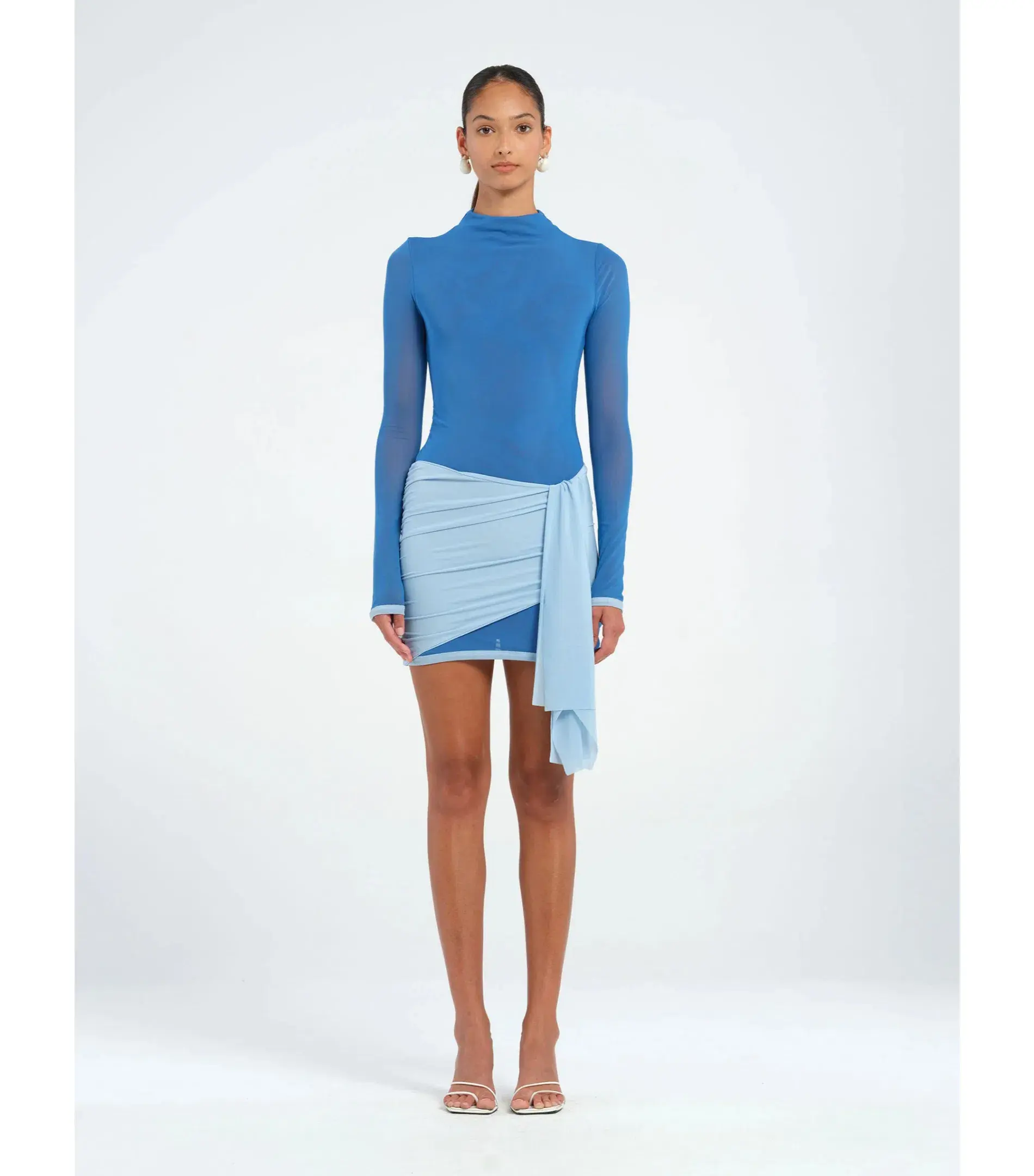 Benni Kingsley Mini Dress Blue Size AU 8  - Image 1