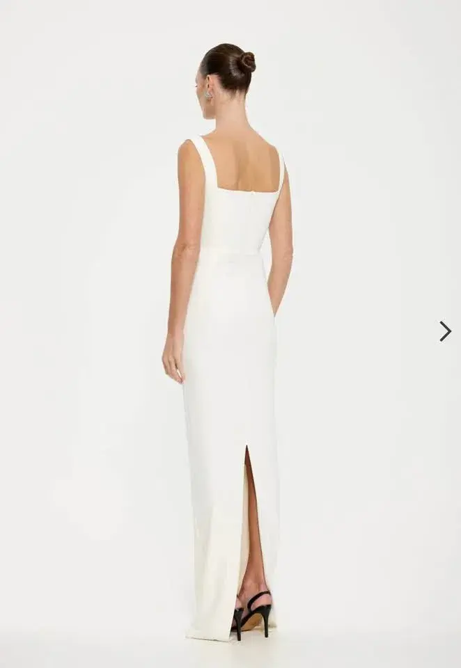 Effie Kats Marbella Gown Maxi Dress in Ivory Size AU 8 - Image 2
