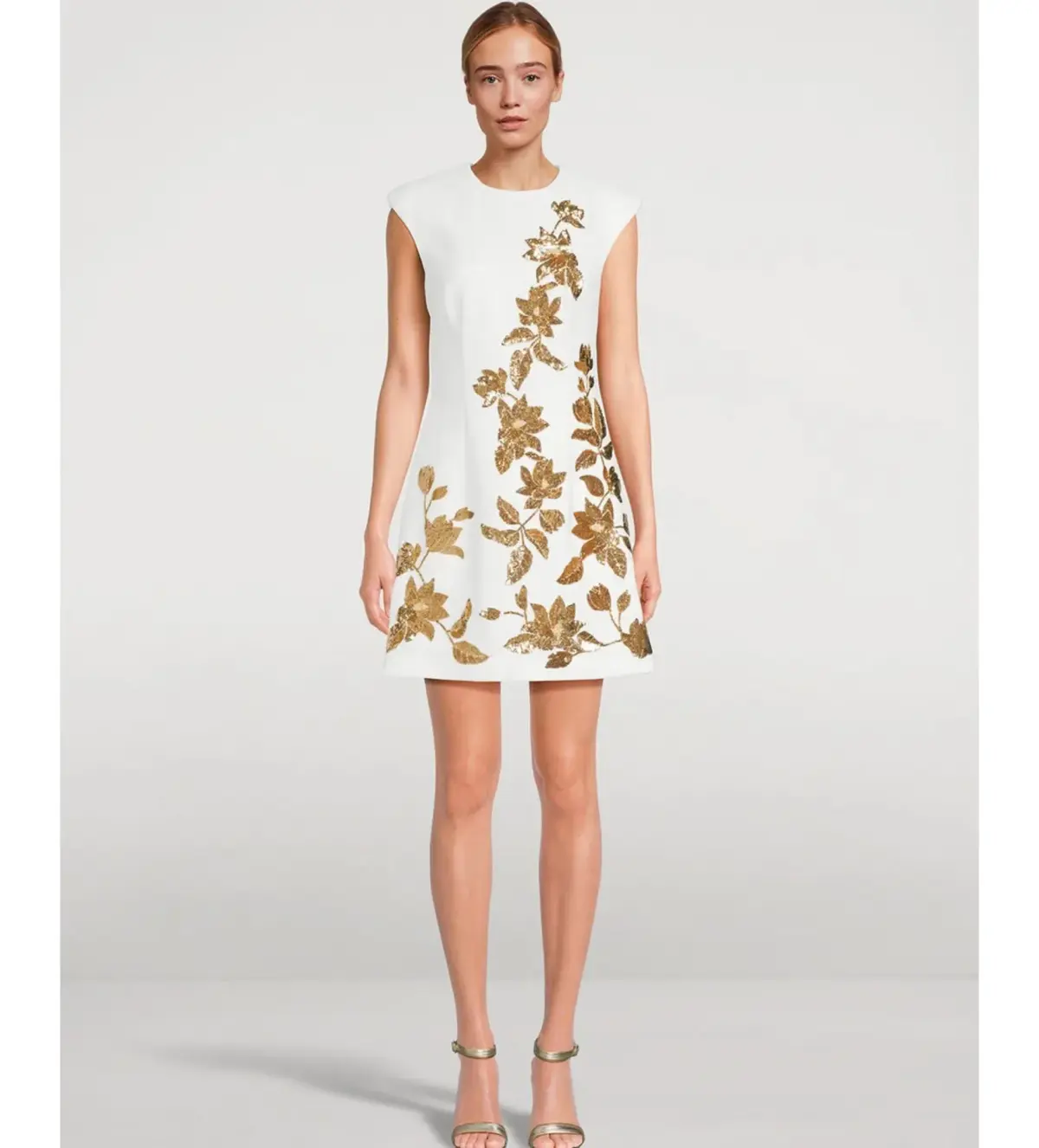 Rebecca Vallance Versailles Sequin-Appliqu Mini Dress White Size 14 - Image 1