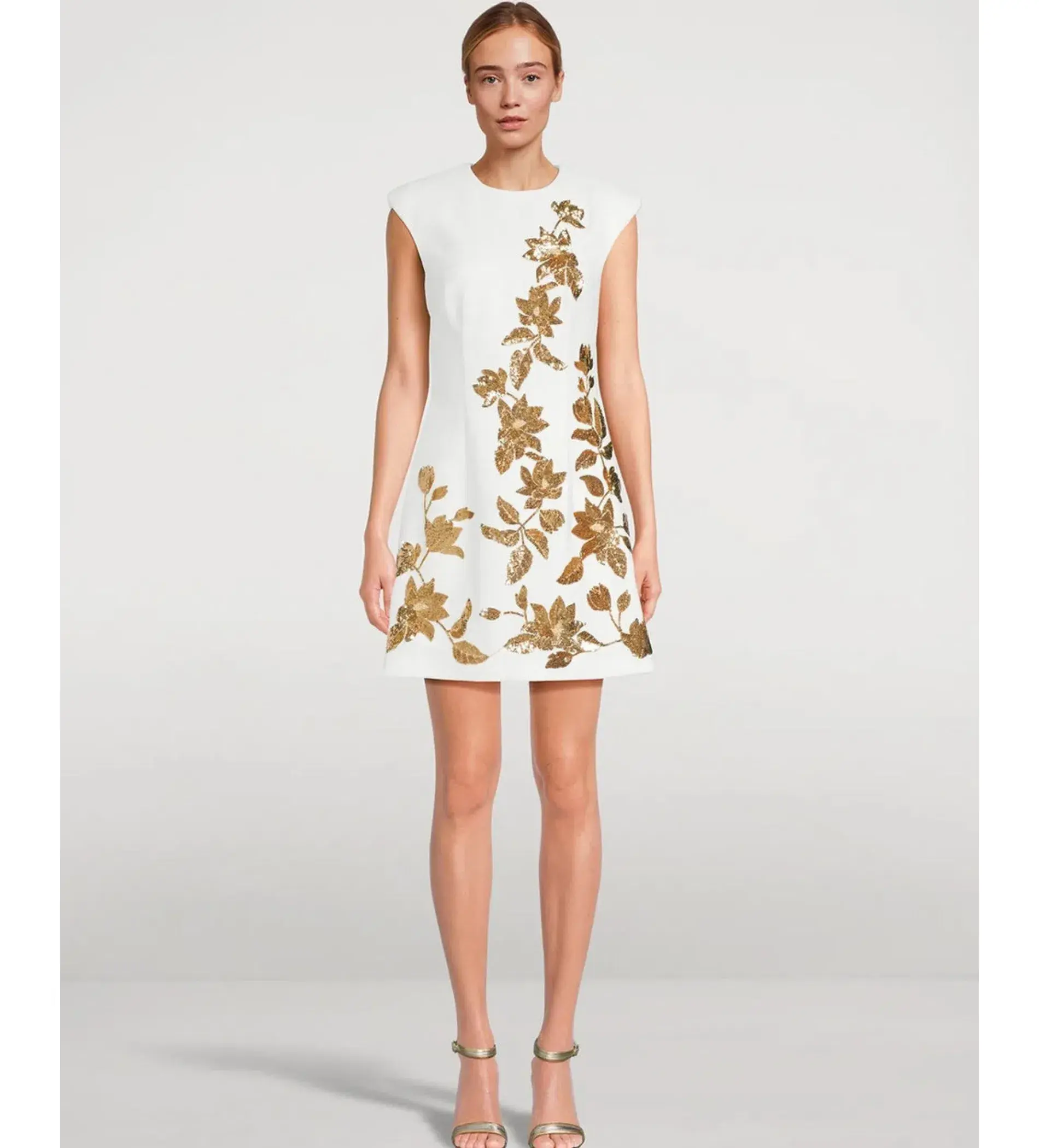 Rebecca Vallance Versailles Sequin-Appliqu Mini Dress White Size 14 - Image 1