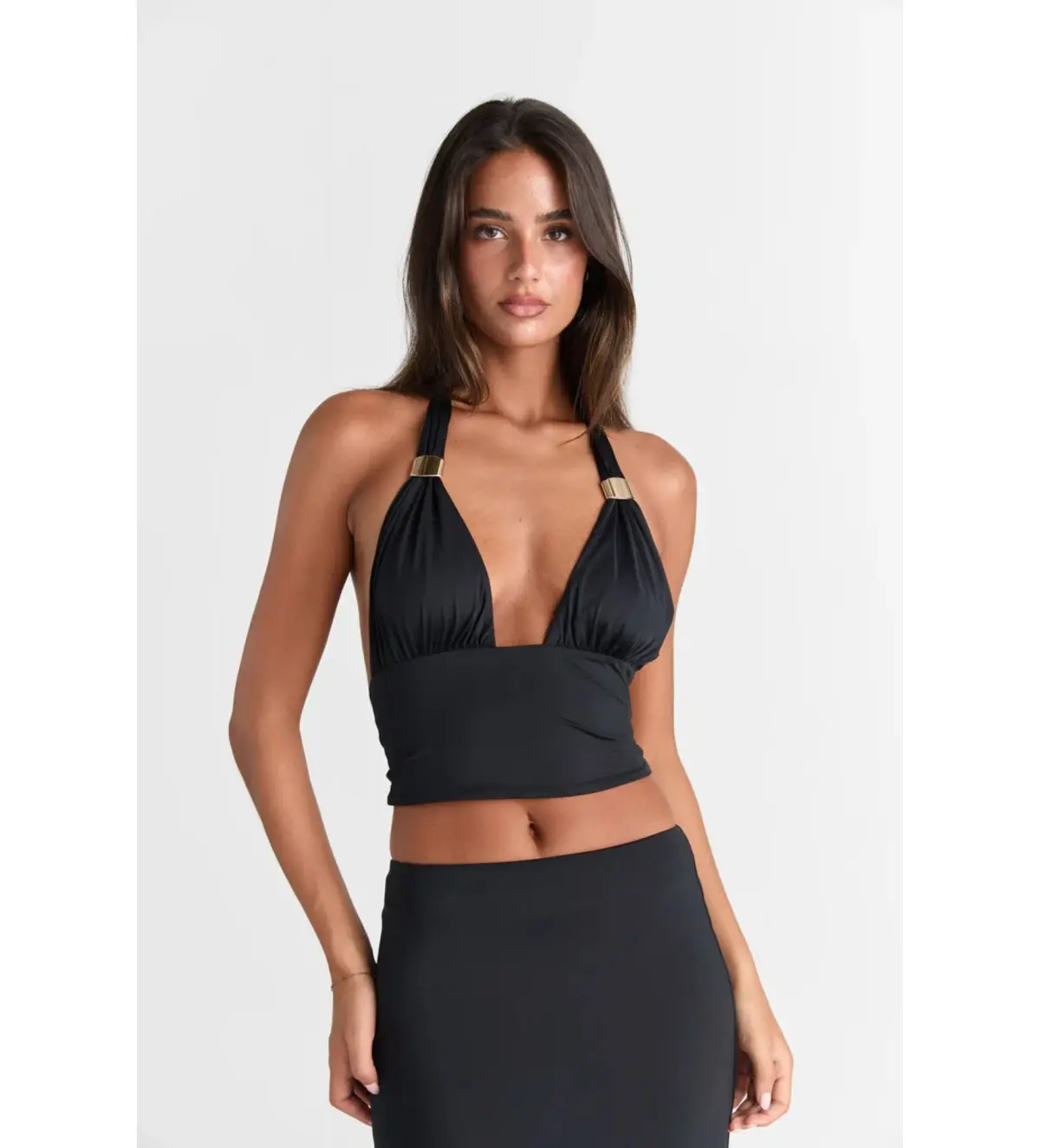 Sasha Therese Cleo Top and Maxi Skirt Set Black Size S AU 8 - Image 5