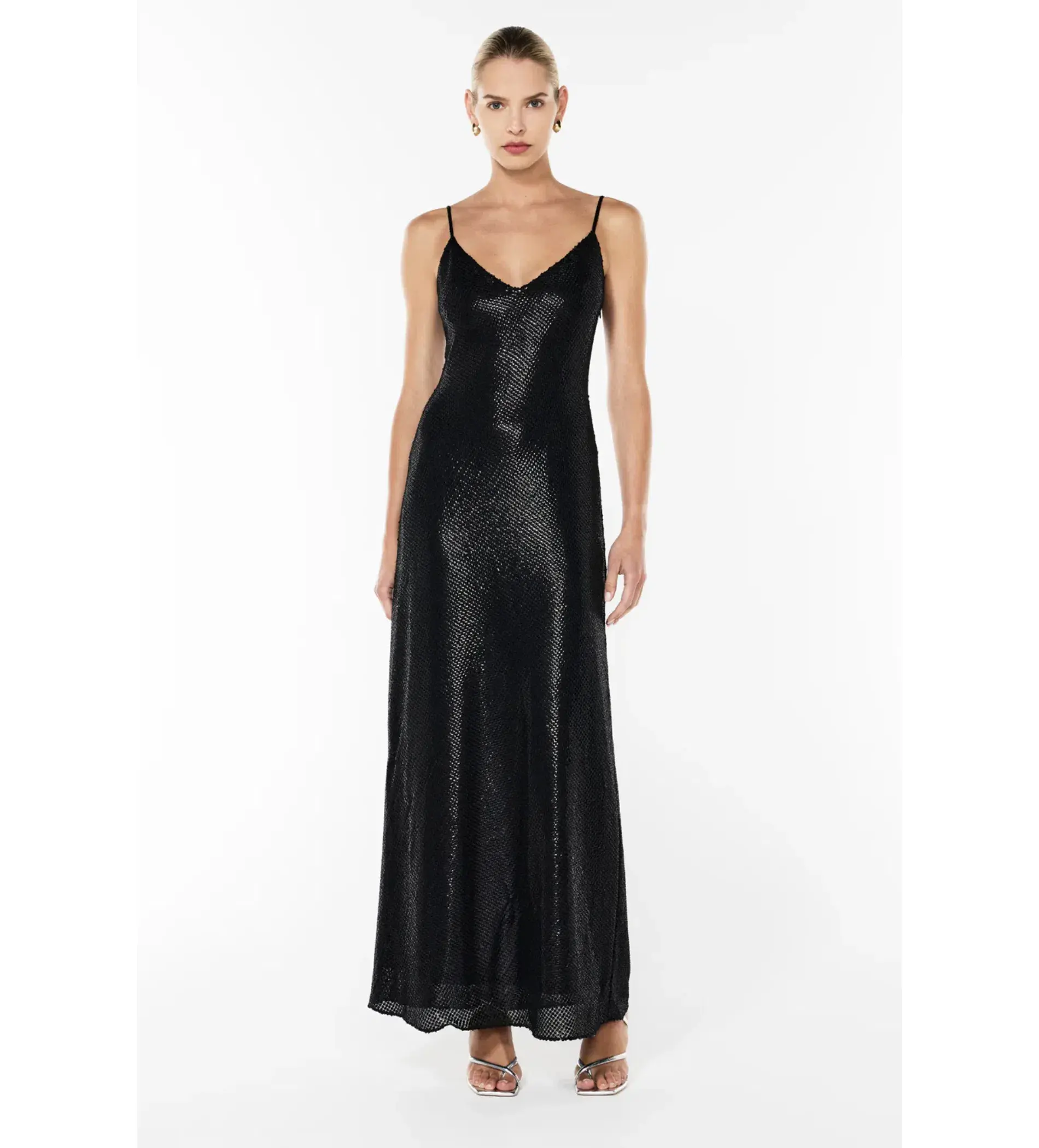 Manning Cartell Black High Voltage Slip Maxi Dress in Black Size AU 10 - Image 1