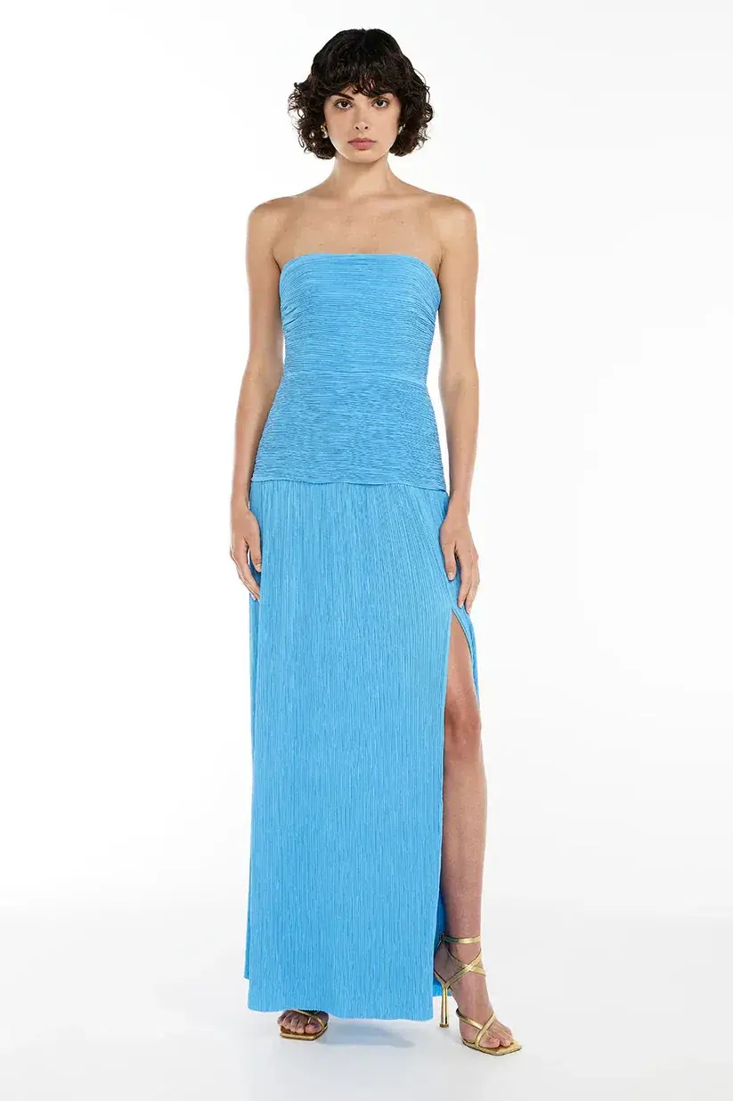 Manning Cartell Cerulean Double Time Strapless Dress in Blue Size 4 - Image 1