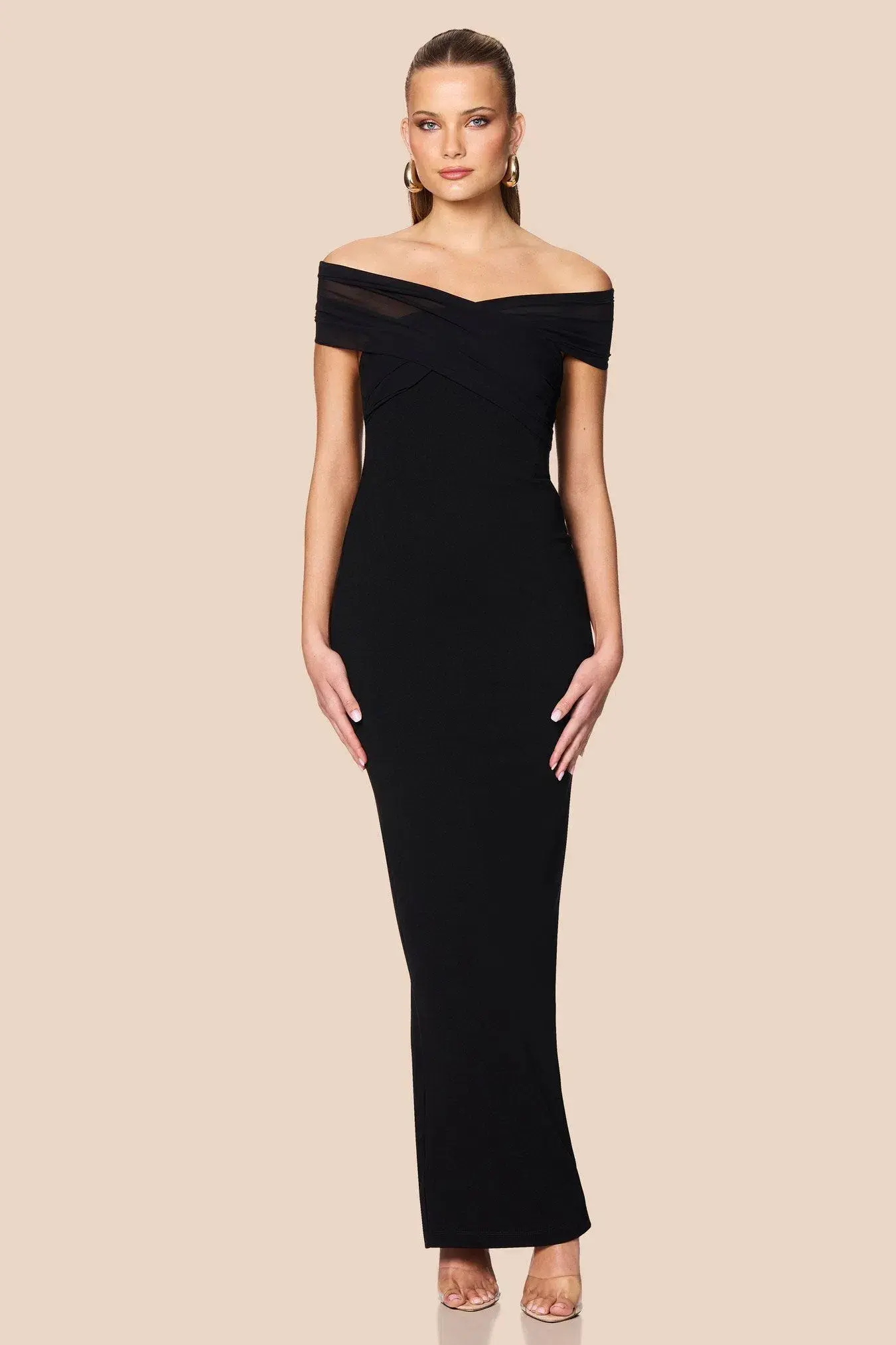 Love Nookie Zephyr Gown Maxi Black Size AU 8 - Image 3