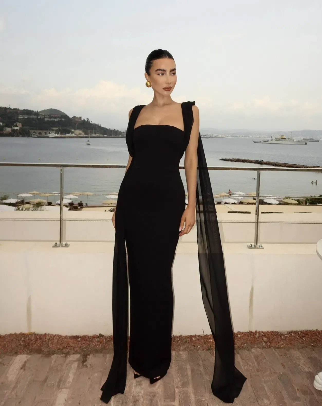Love Nookie Zephyr Gown Maxi Black Size AU 8 - Image 5