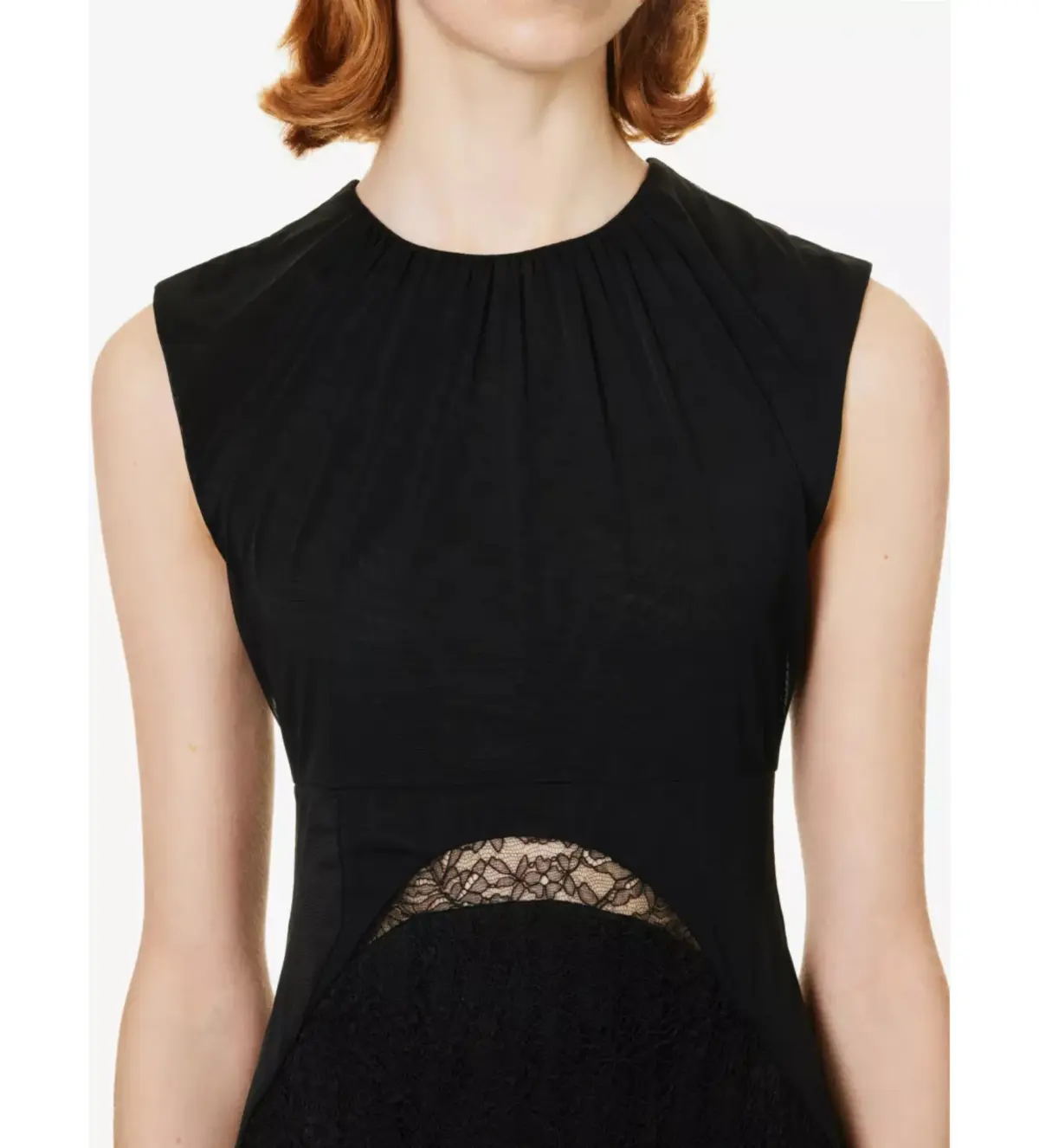 Camilla and Marc Angelo Lace Skirt Woven Maxi Dress Black Size AU 10 - Image 4
