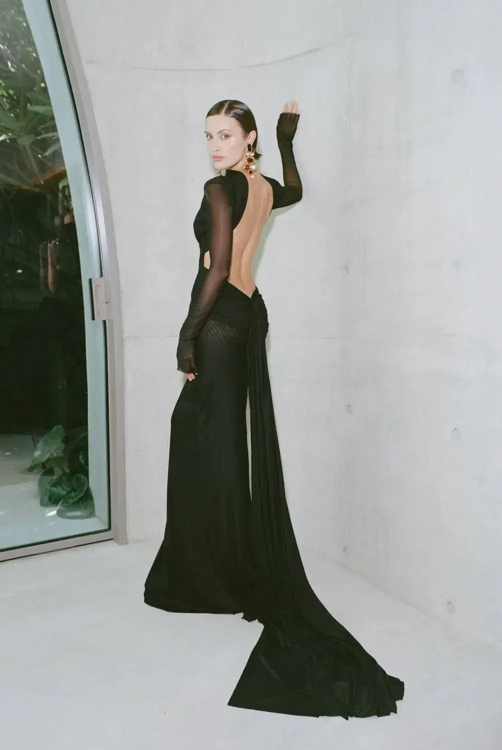 Effie Kats Monaco Maxi Gown Black Size 8 for rent on The Volte - main image
