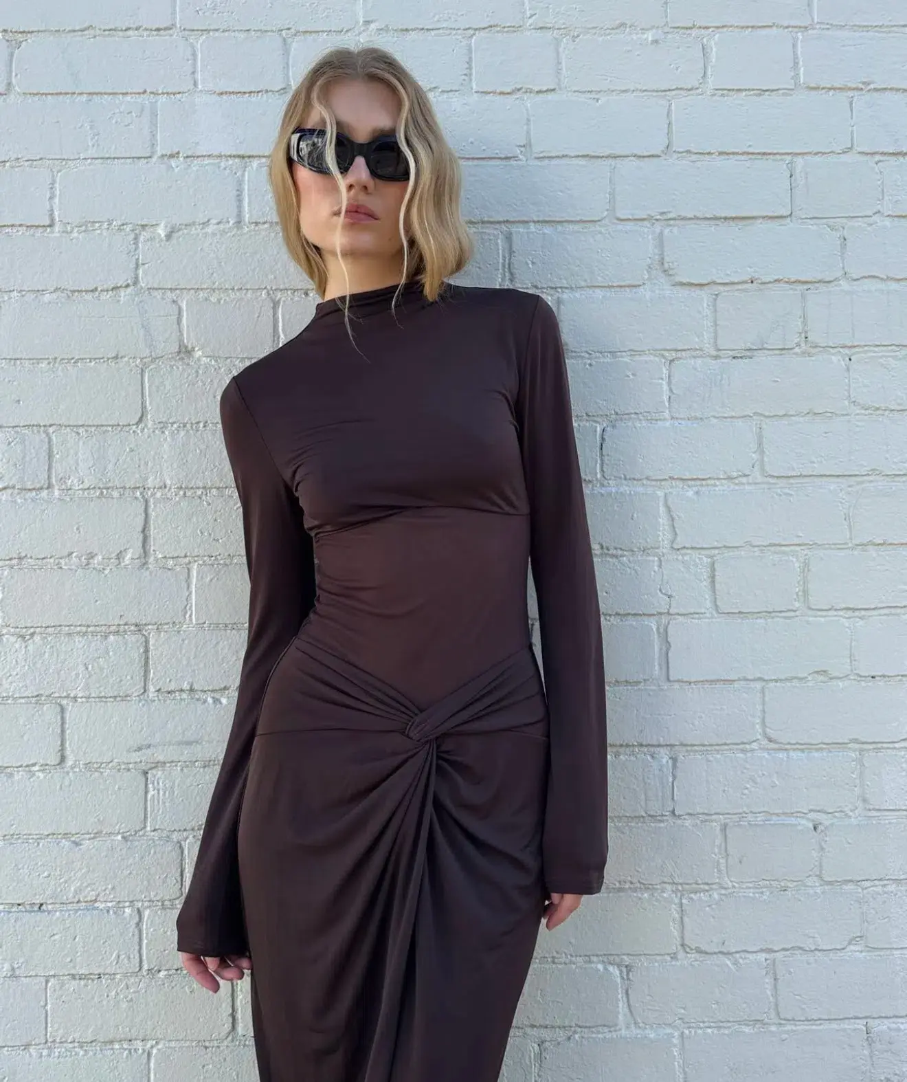 Benni Dora Maxi Dress Brown Size 8 - Image 3