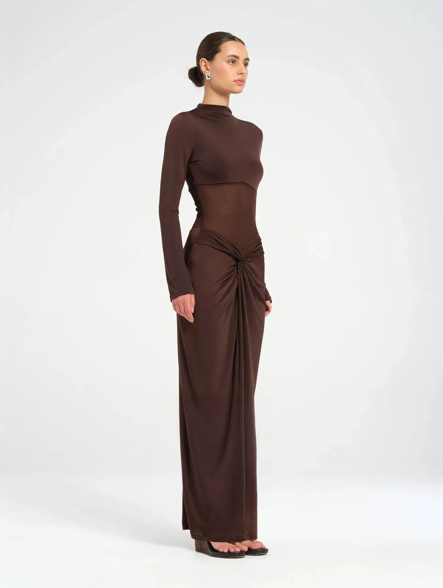 Benni Dora Maxi Dress Brown Size 8 - Image 4