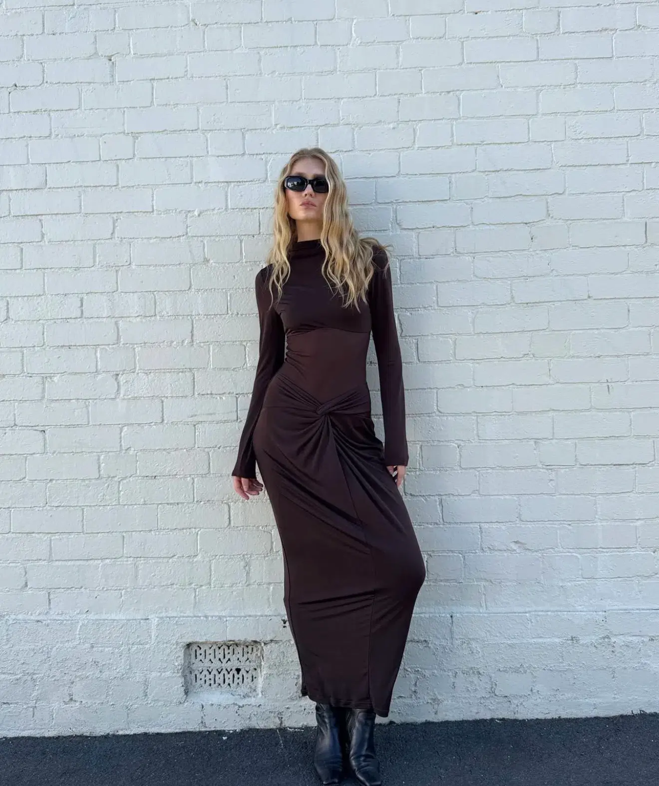 Benni Dora Maxi Dress Brown Size 8 - Image 2