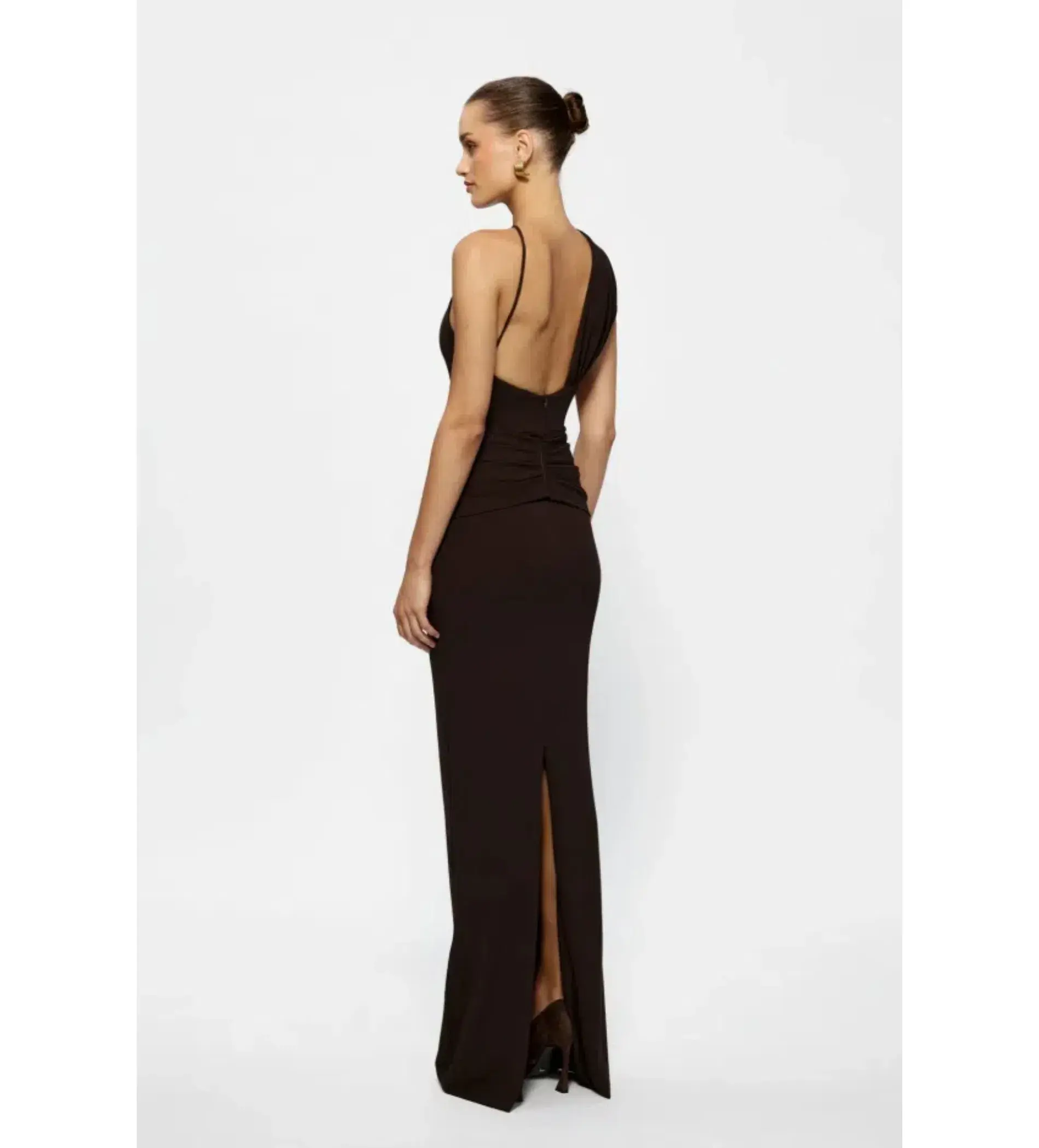 Effie Kats Greer Gown Brown Size 6 - Image 3
