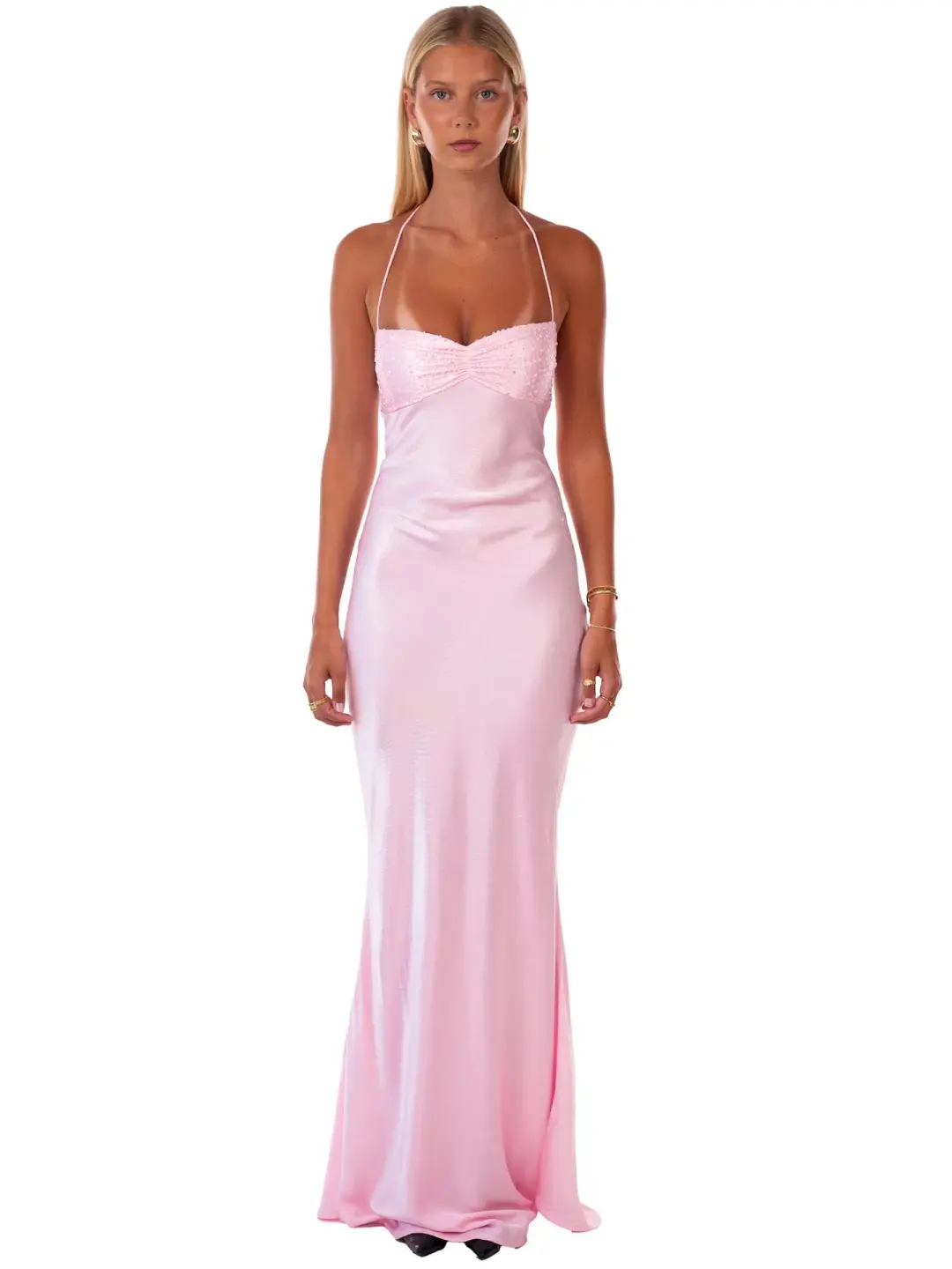 I am Delilah Jade Maxi Dress Quartz Size M AU 10 for rent on The Volte - main image
