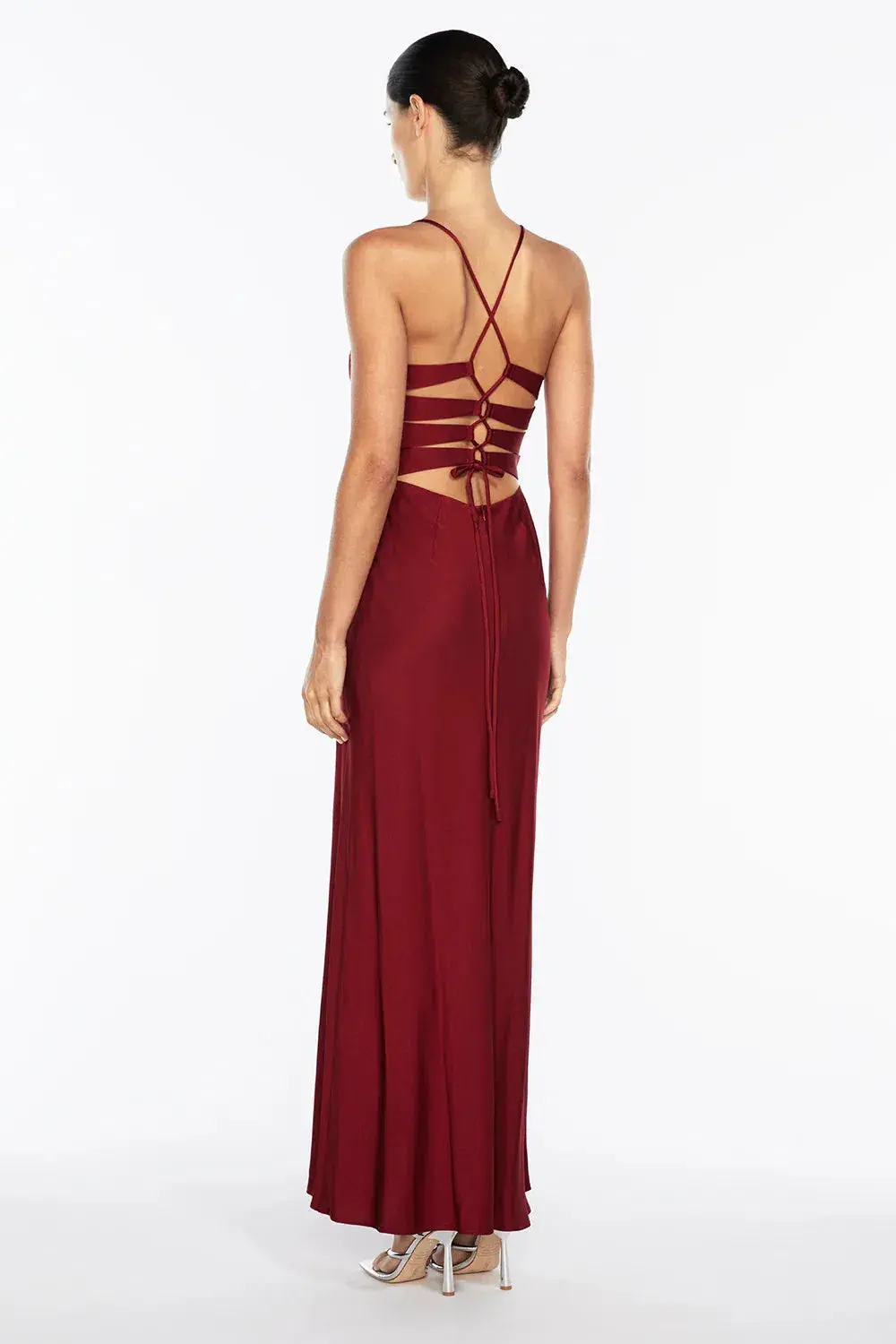 Manning Cartell Time to Shine Slip Maxi Dress Cranberry Red Size AU 4 for rent on The Volte - main image