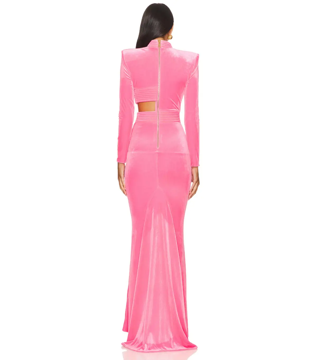 Zhivago Message to Love Maxi Gown Neon Pink Velvet Size AU 6  - Image 3