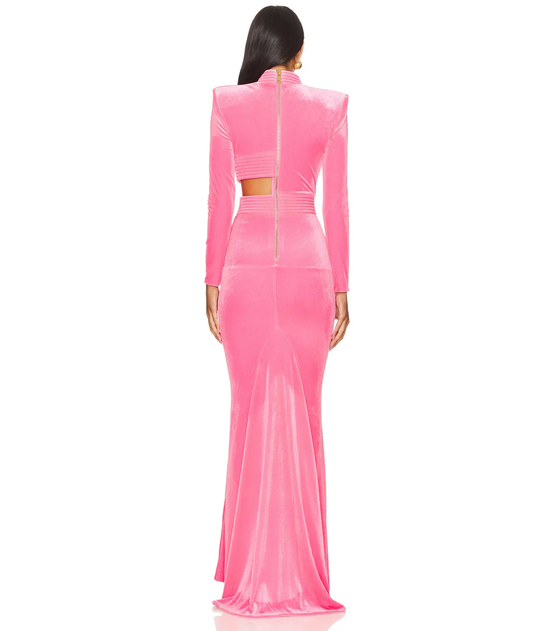 Zhivago Message to Love Maxi Gown Neon Pink Velvet Size AU 6  - Image 3
