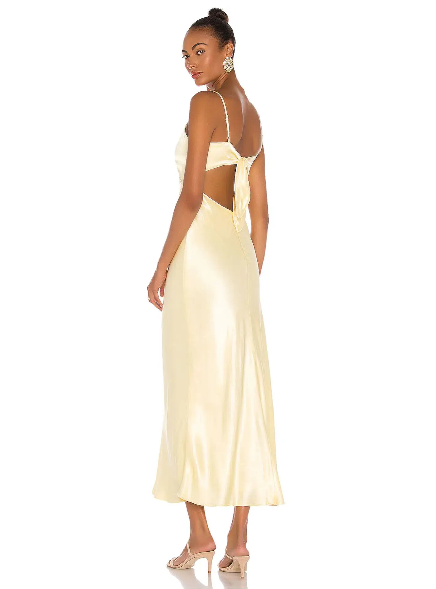 Bardot Malinda Slip Midi Dress Butter Yellow Size 10 - Image 2